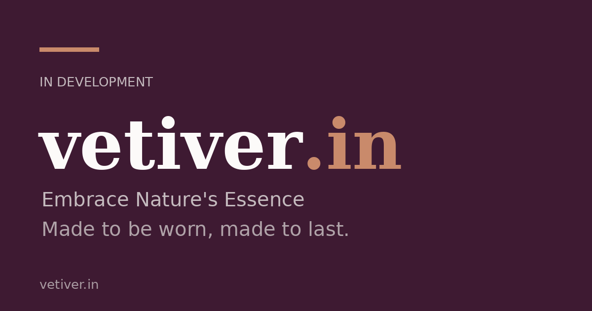 Link preview image for vetiver.in